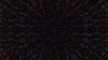 Soyut Kaleydoskop deseni tam renklerle. Sihirli mandala. 4k