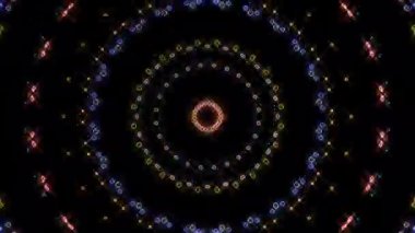 Soyut arka plan hareket eden çizgiler ve parlayan ışık noktaları. Çemberlerle canlandırma