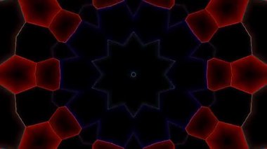 soyut çizgiler merkezde parlayan renkli ışık, siyah arkaplan