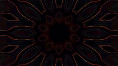 soyut çizgiler merkezde parlayan renkli ışık, siyah arkaplan