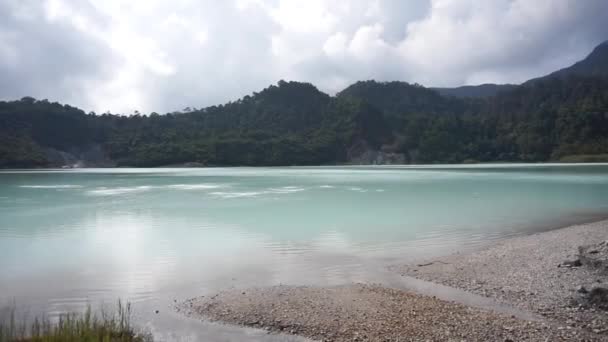Přírodní Scenérie Hory Panoramata Jezera Talaga Bodas Přírodní Turistické Atrakce — Stock video