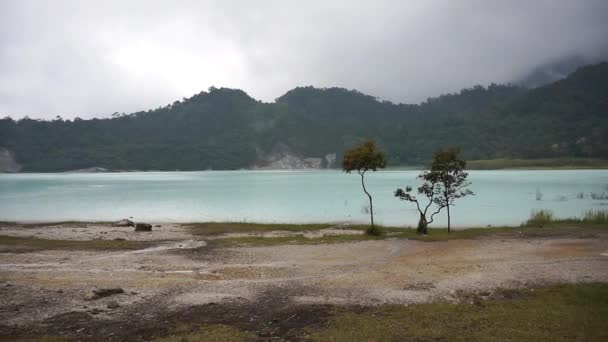 Piękne Krajobrazy Naturalne Góry Panoramy Jezioro Talaga Bodas Naturalne Atrakcje — Wideo stockowe