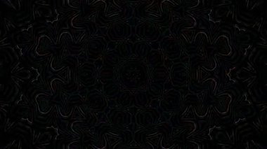 Soyut Kaleydoskop deseni tam renklerle. Sihirli mandala. 4k