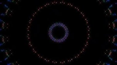 Soyut arka plan hareket eden çizgiler ve parlayan ışık noktaları. Çemberlerle canlandırma