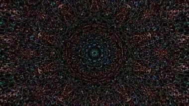 Soyut arka plan hareket eden çizgiler ve parlayan ışık noktaları. Çemberlerle canlandırma