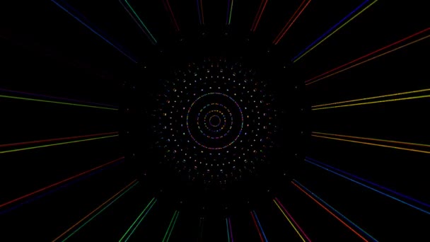 Padrão Caleidoscópio Abstrato Com Cores Completas Mandala Mágica — Vídeo de Stock