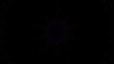 Soyut Kaleydoskop deseni tam renklerle. Sihirli mandala. 4k