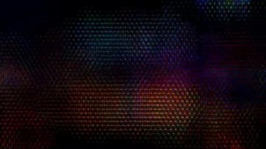 3D soyut parlak çizgiler, dalga, renkli, siyah arkaplan