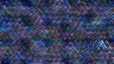 3D Abstract shining bright lines set wave, dots colorful, black background