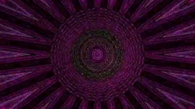 Soyut Kaleydoskop deseni tam renklerle. Sihirli mandala. 4k