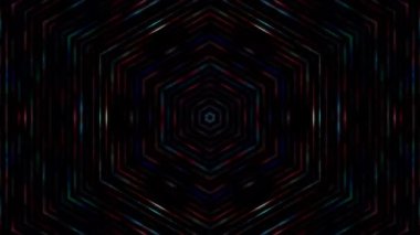 Soyut Kaleydoskop deseni tam renklerle. Sihirli mandala. 4k