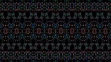 3D soyut parlak çizgiler, dalga, renkli, siyah arkaplan