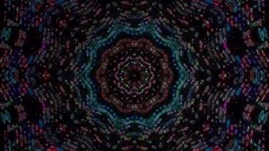 Soyut arka plan hareket eden çizgiler ve parlayan ışık noktaları. Çemberlerle canlandırma