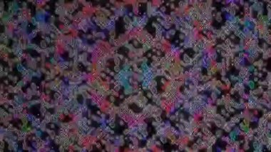 3D soyut parlak çizgiler, dalga, renkli, siyah arkaplan