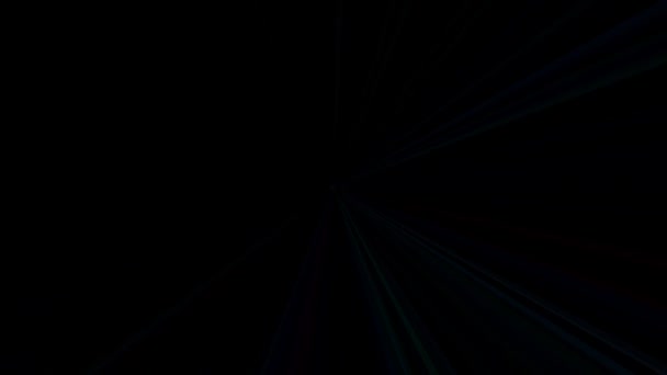 Abstract Shining Bright Lines Set Wave Dots Colorful Black Background — Vídeo de Stock