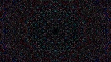 3D Abstract shining bright lines set wave,dots colorful, black background