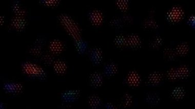 3D soyut parlak çizgiler, dalga, renkli, siyah arkaplan