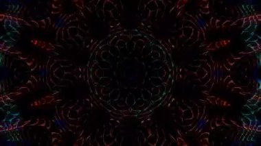 soyut çizgiler merkezde parlayan renkli ışık, siyah arkaplan