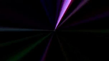 3D soyut parlak çizgiler, dalga, renkli, siyah arkaplan