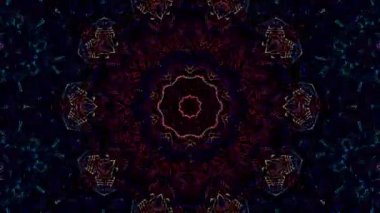 Soyut arka plan hareket eden çizgiler ve parlayan ışık noktaları. Çemberlerle canlandırma