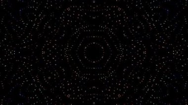 Soyut arka plan hareket eden çizgiler ve parlayan ışık noktaları. Çemberlerle canlandırma