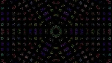 Soyut arka plan hareket eden çizgiler ve parlayan ışık noktaları. Çemberlerle canlandırma