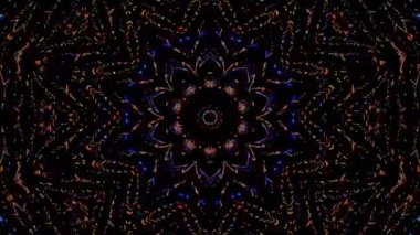 Soyut arka plan hareket eden çizgiler ve parlayan ışık noktaları. Çemberlerle canlandırma