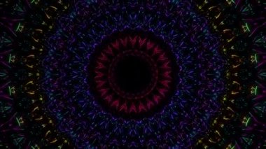 Soyut arka plan hareket eden çizgiler ve parlayan ışık noktaları. Çemberlerle canlandırma