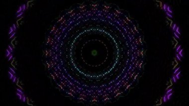 Soyut arka plan hareket eden çizgiler ve parlayan ışık noktaları. Çemberlerle canlandırma