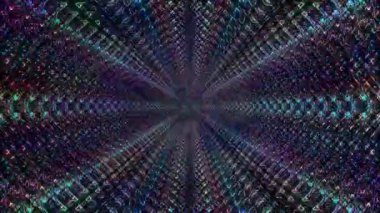 3D soyut parlak çizgiler, dalga, renkli, siyah arkaplan