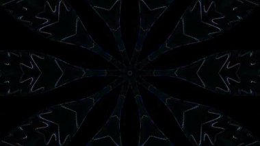 3D soyut parlak çizgiler, dalga, renkli, siyah arkaplan