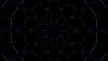 soyut çizgiler merkezde parlayan renkli ışık, siyah arkaplan