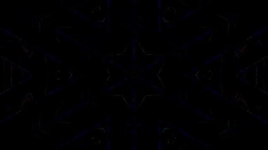 3D soyut parlak çizgiler, dalga, renkli, siyah arkaplan