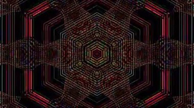 soyut çizgiler merkezde parlayan renkli ışık, siyah arkaplan