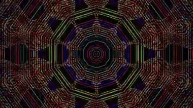 soyut çizgiler merkezde parlayan renkli ışık, siyah arkaplan