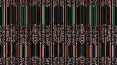 3D soyut parlak çizgiler, dalga, renkli, siyah arkaplan