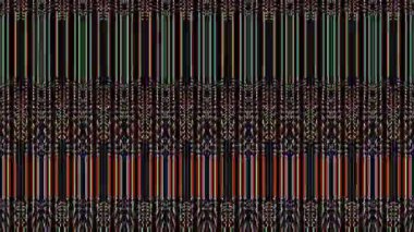 3D soyut parlak çizgiler, dalga, renkli, siyah arkaplan