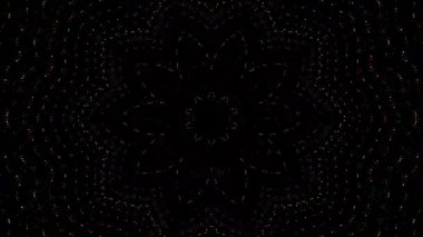 Soyut arka plan hareket eden çizgiler ve parlayan ışık noktaları. Çemberlerle canlandırma