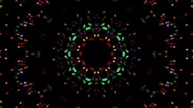 Soyut arka plan hareket eden çizgiler ve parlayan ışık noktaları. Çemberlerle canlandırma