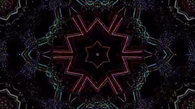 Soyut arka plan hareket eden çizgiler ve parlayan ışık noktaları. Çemberlerle canlandırma