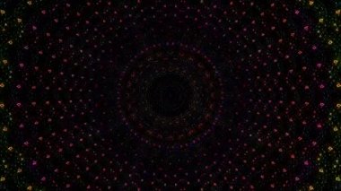 Soyut arka plan hareket eden çizgiler ve parlayan ışık noktaları. Çemberlerle canlandırma