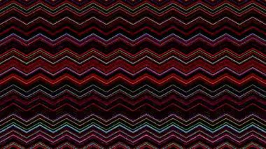 3D soyut parlak çizgiler, dalga, renkli, siyah arkaplan