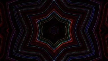 Soyut arka plan hareket eden çizgiler ve parlayan ışık noktaları. Çemberlerle canlandırma