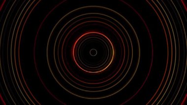 Soyut arka plan hareket eden çizgiler ve parlayan ışık noktaları. Çemberlerle canlandırma