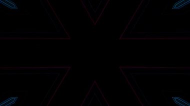 Soyut arka plan hareket eden çizgiler ve parlayan ışık noktaları. Çemberlerle canlandırma