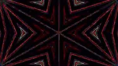 3D soyut parlak çizgiler, dalga, renkli, siyah arkaplan