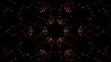 Soyut arka plan hareket eden çizgiler ve parlayan ışık noktaları. Çemberlerle canlandırma