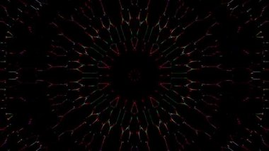 Soyut arka plan hareket eden çizgiler ve parlayan ışık noktaları. Çemberlerle canlandırma