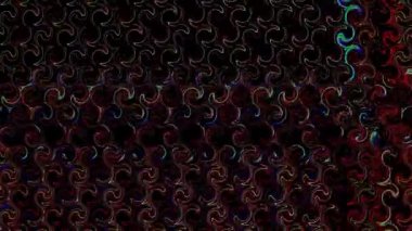 3D soyut parlak çizgiler, dalga, renkli, siyah arkaplan