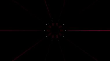 3D soyut parlak çizgiler, dalga, renkli, siyah arkaplan